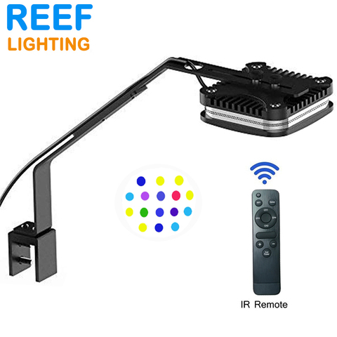 Super lumineux SPera lumières LED d'aquarium dimmable 36W lampes d'eau salée aquatique lever du soleil coucher du soleil pince sur la lampe pour réservoir de récif marin ► Photo 1/1