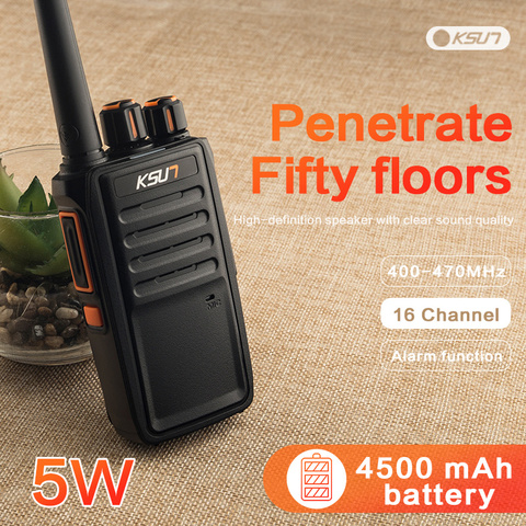 Walkie-talkie Radio Portable 8W haute puissance UHF, communicateur Radio bidirectionnel Portable émetteur-récepteur HF ► Photo 1/6