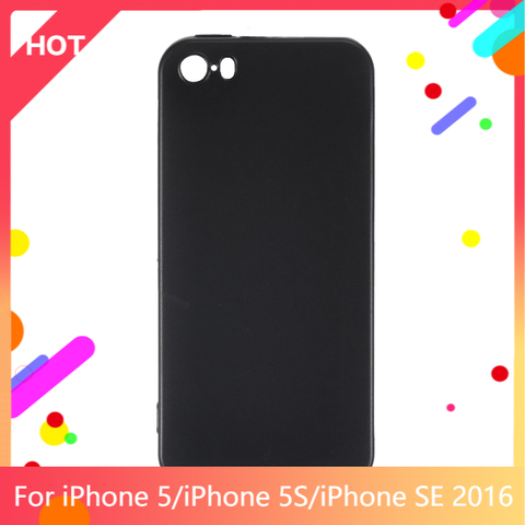 5 coques arrière en Silicone TPU souple et mat pour iPhone 5s SE 2016, coque mince antichoc ► Photo 1/6