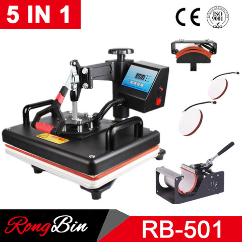 5 dans 1 Combo Swing Presse de La Chaleur Machine de Sublimation Presse de La Chaleur 12 