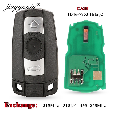 Jingyuqin – clé télécommande intelligente échangeable 315LP 315 433 868MHz, ID46 7953, pour BMW CAS3, système E92/93 E60/61 3/5, série X5 X6 Z4 ► Photo 1/5