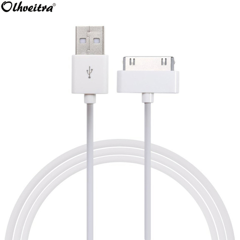 Olhveitra USB câble de données fil de charge pour iPhone 4 s 4 s 3GS 3G iPod Nano iPad 2 3 chargeur câble 30 broches Cargador chargeur Kabel ► Photo 1/6
