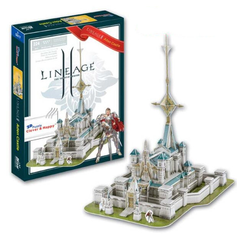 Lineage 2 Aden château éducation 3D papier bricolage Puzzle 3455 Puzzle modèle éducatif jouet Kits enfants garçon cadeau jouet ► Photo 1/1