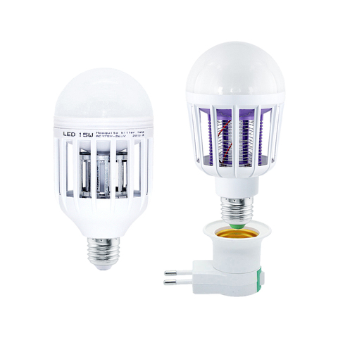 Lampe anti-moustiques électronique, ampoule LED E27, AC 220V, 9W, 15W, éclairage d'intérieur, pour la maison, le bureau, la chambre à coucher ► Photo 1/6