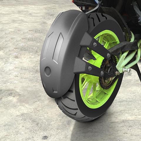 Roue arrière de moto en plastique noir universel, pour garde-boue, couvercle de roue arrière, garde-boue avec support ► Photo 1/6