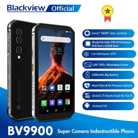 Blackview BV9900 Helio P90 Octa Core 8GB + 256GB IP68 téléphone portable robuste Android 9.0 48MP Quad caméra arrière Smartphone NFC ► Photo 1/6