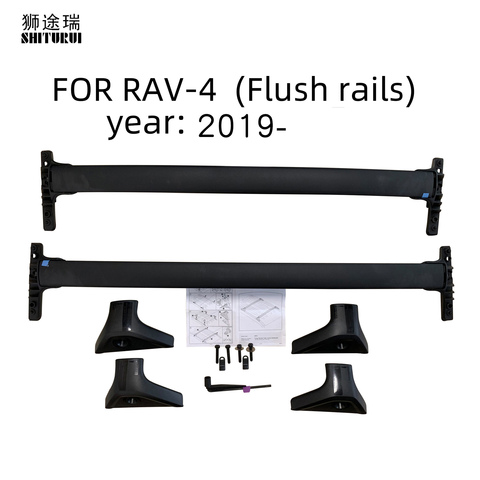 SHITURUI – barres de toit en alliage d'aluminium, 2 pièces, pour TOYOTA RAV-4 rav4 2022 – 2022, barres latérales croisées, porte-bagages ► Photo 1/5