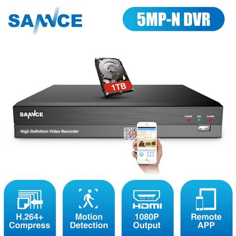 SANNCE 8CH 5MP-N Super HD CCTV DVR H.264 + enregistreur vidéo numérique de Surveillance pour caméra Anolog 2mp/3mp/5MP ► Photo 1/6