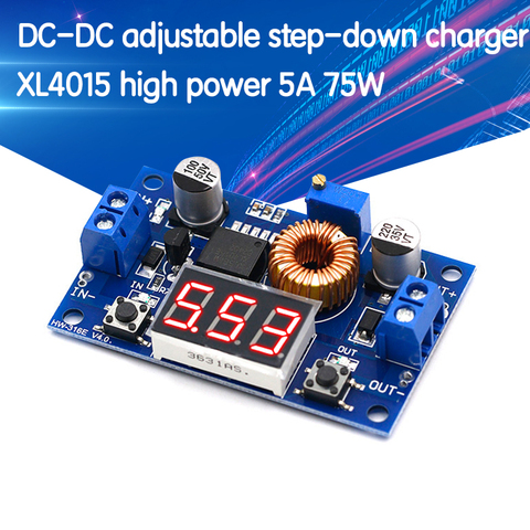 Alimentation électrique réglable, 1 pièce, convertisseur 5A 75W XL4015 DC-DC Module abaisseur réglable 4.0-38V à 1.25V-36V, bricolage ► Photo 1/6