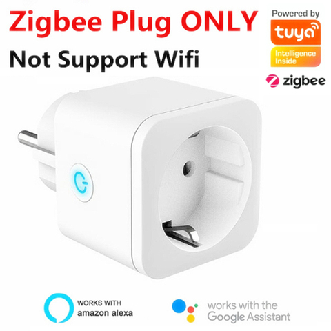 Tuya ZigBee – prise intelligente, ue, 16a, moniteur d'alimentation, minuterie, sans fil, pour maison connectée, application de vie intelligente, voix avec Alexa Google Home ► Photo 1/6