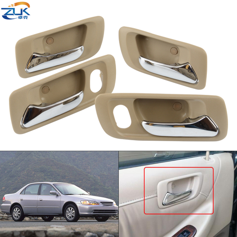 ZUK – poignée de porte intérieure de voiture, de style chromé, Beige, pour HONDA ACCORD 1998 1999 2000 2001 2002 CG1 CG5 CF9 ► Photo 1/6