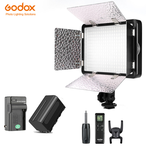Godox LED 308C II 3300 K-5600 K LED lampe de lumière vidéo + télécommande pour caméra caméscope DV + batterie NP770 + chargeur livraison gratuite ► Photo 1/6