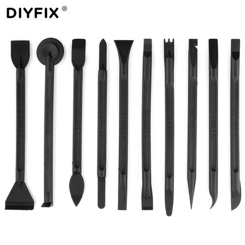 DIYFIX outil de levier de pied-de-biche en plastique pour iPhone Samsung Huawei téléphone portable démontage d'écran Spudger outils d'ouverture Kit de réparation 10 pièces ► Photo 1/6