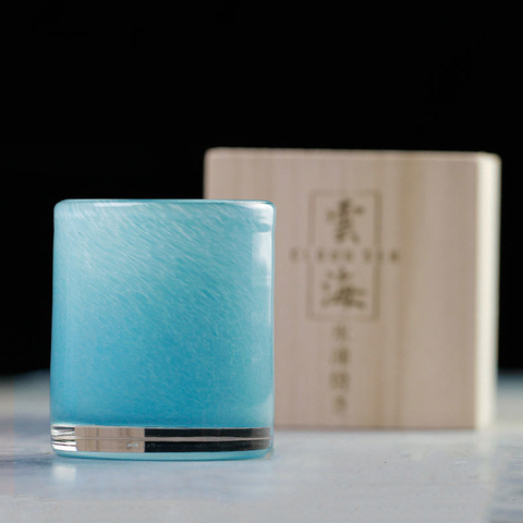 Nuage mer bleu glaçure verre à whisky Client Vip liens exclusifs Promotion à grande échelle ► Photo 1/3