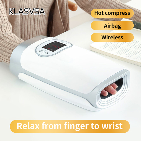 KLASVSA – masseur intelligent pour les mains, chauffage électrique sans fil, Airbag, Compression des doigts, paume, bras, méridiens, Massage de Relaxation ► Photo 1/6