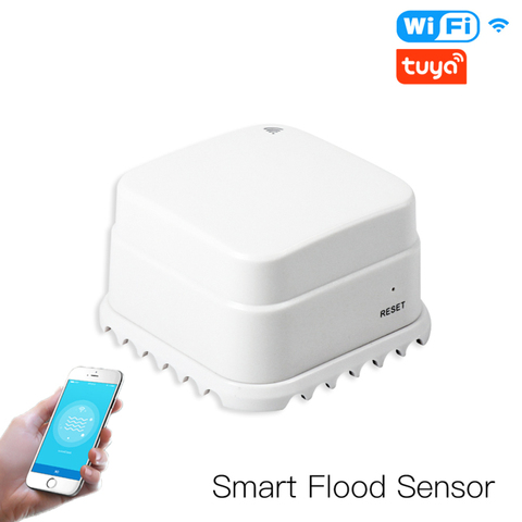 3 pièces WiFi Smart tuya capteur de fuite d'eau bip vie intelligente détecteur de débordement d'inondation alarme de sécurité à la maison APP ► Photo 1/6