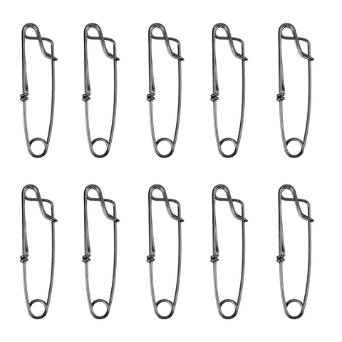 10Pc acier inoxydable palangre branche cintre Snap flotteur ligne thon pince 3 taille pour pêche vivaneau ou requin ► Photo 1/6