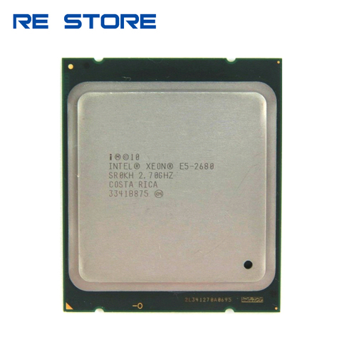 Processeur Intel Xeon E5 2680, 2.7GHz, 20 mo de Cache, 8 GT/s, LGA 2011, SROKH C2, CPU 100%, fonctionnement normal ► Photo 1/1