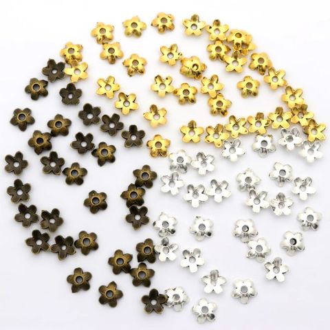 Bouchons de perles, 100 pièces, mélange de petite taille, obturateur de fleurs, bouchons de perles, fournitures de travaux manuels accessoires pour la fabrication de bijoux, Bracelet, collier ► Photo 1/5