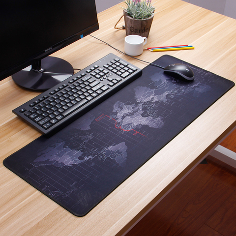 Grand tapis de souris en Silicone pour jouer, accessoire de clavier, coussin XL, Gel imprimé, carte du monde, tapis de souris, Logitech ► Photo 1/6