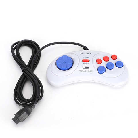 Mini Console de jeu portable ergonomique 16 bits, 9 broches, contrôleur blanc pour Sega pubg, petite taille et légère ► Photo 1/6