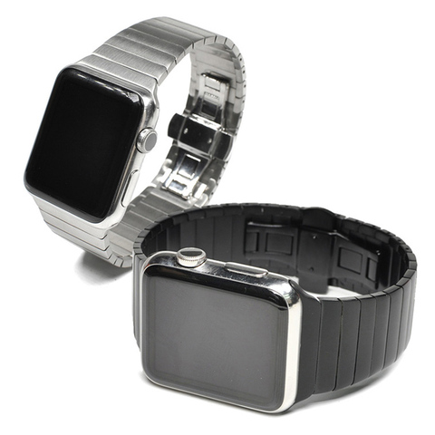 Bracelet papillon en acier inoxydable pour Apple Watch, 44mm 40mm iWatch série 42mm/38mm, pour Apple Watch 6 Se 5 4 3 ► Photo 1/6
