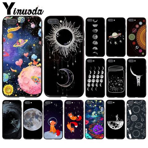 Yinuoda espace astronaute lune univers renards étui de téléphone pour Huawei Honor 8X 9 10 20 Lite 7A 5A 7C 10i 9X pro Play 8C ► Photo 1/6