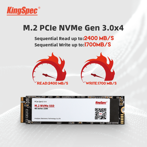 KingSpec – disque dur interne SSD, M.2, pcie nvme 120, avec capacité de 240 go, 500 go, 2280 go, 1 to, 2 to, pour ordinateur portable MSI ► Photo 1/6