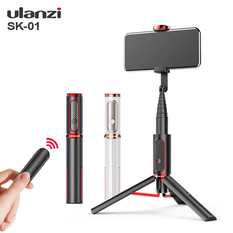 Ulanzi SK-01 Mini Bluetooth Selfie télécommande trépied tir Vertical en direct Vlog trépied trépied monopode ► Photo 1/6