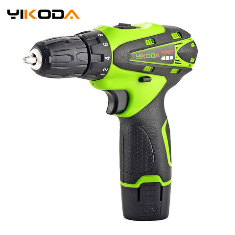 YIKODA 12V perceuse sans fil tournevis électrique Rechargeable batterie Lithium-Ion Parafusadeira deux vitesses pilote outils électriques ► Photo 1/6