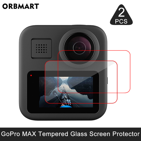 Verre trempé protecteur d'écran pour GoPro MAX étui Protection Film de Protection pour Go Pro 360 boîtier couverture accessoires ► Photo 1/6