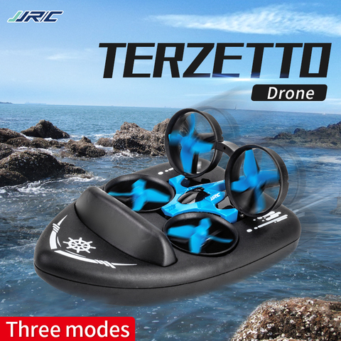 JJRC – Mini Drone H36F Terzetto 1/20, 2.4G, 3 en 1, véhicule volant, conduite terrestre, bateau, modèle Quadcopter, jouet, RTR VS E016F ► Photo 1/6