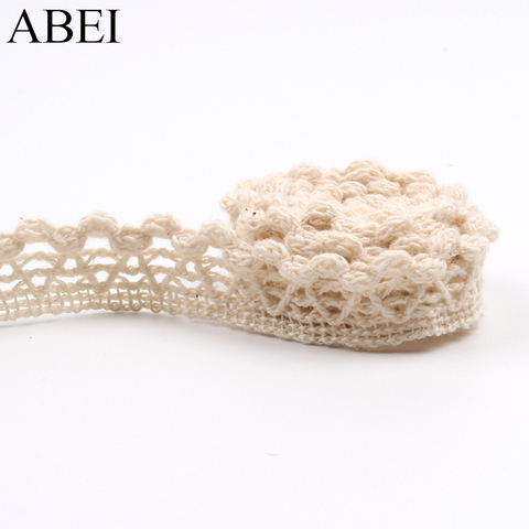 Ruban de dentelle en coton, 10yards, 13mm, garniture, bricolage, artisanat de mariage, accessoires ► Photo 1/5