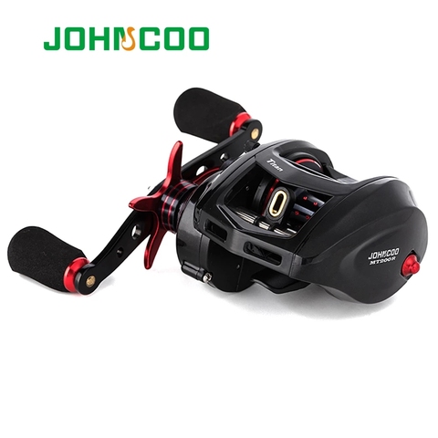 JOHNCOO MT200 moulinet de coulée d'appât grand jeu 13kg Max bobine de gabarit 11 + 1 BB 7.1:1 corps en alliage d'aluminium moulinet de pêche ► Photo 1/6