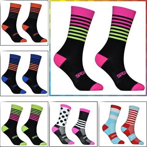 2022 Pro équipe chaussettes de cyclisme professionnel vtt sport vélo chaussettes haute qualité chaussettes de course chaussettes de basket-ball beaucoup de couleurs ► Photo 1/6