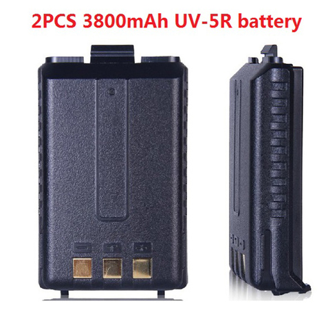 2 pièces 3800mAh talkie-walkie batterie pour Radio bidirectionnelle Baofeng Uv 5r batterie pour Uv-5ra uv-5re ► Photo 1/5