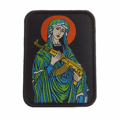 Patch Velcro militaire tactique vierge marie pour vêtements, sac à dos en tissu brodé, accessoires de couture ► Photo 1/6