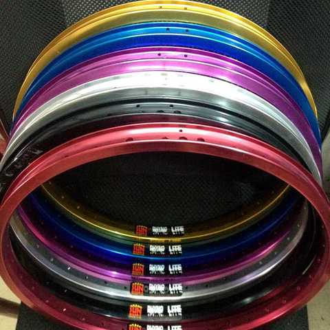 Roues de bmx de 20 pouces, 36 trous, double couche, jante colorée ► Photo 1/5