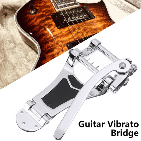 Pont de queue de trémolo, vibro chromé argent, pièces de guitare électrique corps creux pour guitare Les Paul, outils d'instruments de musique ► Photo 1/6