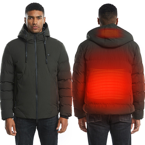 Mode hommes femmes électrique veste chauffante gilet chauffant USB thermique tissu chaud plume offre spéciale grande taille veste d'hiver ► Photo 1/6