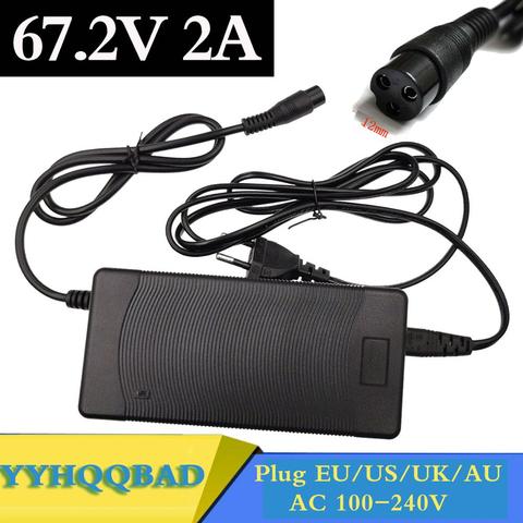 Chargeur de batterie Li-ion 67.2V 2A pour 16S 60V e-bike électrique vélo brouette électrique auto équilibrage monocycle scooter chargeur ► Photo 1/6