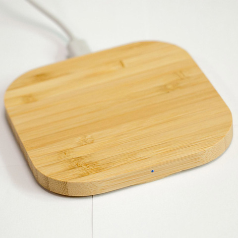 Chargeur sans fil Portable en bois mince 5W, pour Apple iPhone 11 XR 7 8 Plus, pour téléphone intelligent Samsung S7 ► Photo 1/5