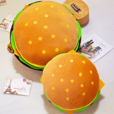 Hamburgers en peluche, nouvelle collection, oreiller en forme de poupée, amusant et créatif, coussin en forme de poupée, oreiller réaliste, cadeau pour enfant ► Photo 1/6