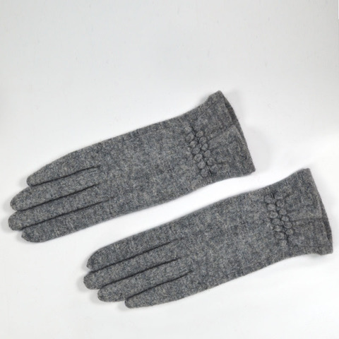 Hiver femmes gants en laine cachemire automne épais chaud mitaine écran tactile dames gants en laine doigt complet femme luxe gants d'hiver ► Photo 1/6