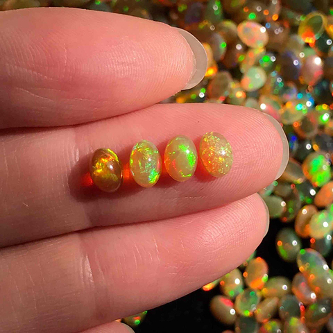 Icnway 1 perle naturelle AAA opale 4x6mm - 7x9mm ovale pierres précieuses en vrac incrusté bijoux faisant Bracelet collier Earriing ► Photo 1/1