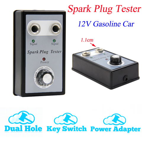 Testeur de bougie d'allumage de voiture à double trou, système d'allumage de moteur à bobine, outil de Test de Diagnostic automobile en ligne ► Photo 1/6