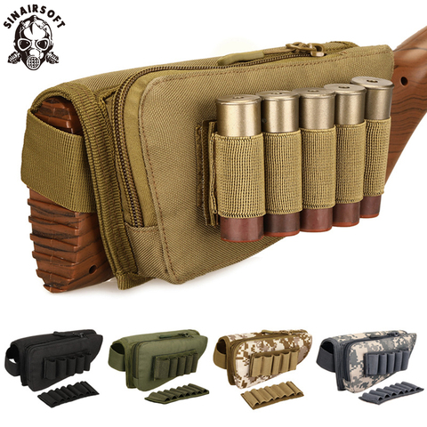 Tactique muti-fonctionnel fusil fusil de chasse Buttstock joue reste fusil Stock munitions coquille Nylon chargeur Molle support de pochette Bandolier ► Photo 1/6