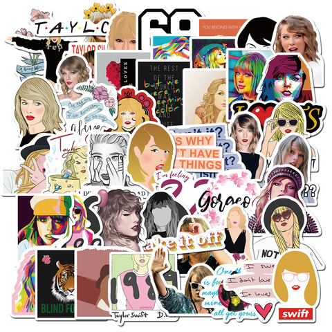 50 pièces nouveau Taylor Alison Swift autocollants autocollant étanche pour sur valise bricolage ordinateur portable guitare Skateboard belle chanteur autocollant ► Photo 1/6