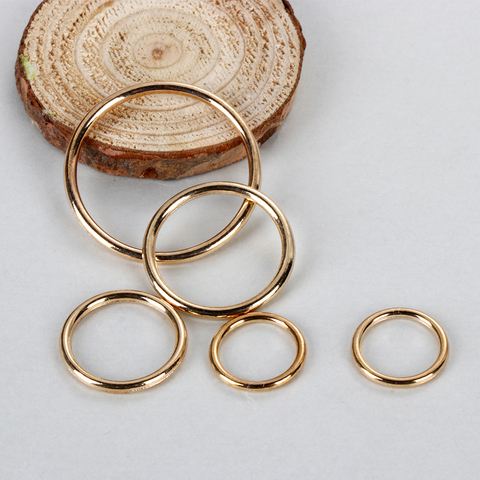 10 pièces/lot 15mm/20mm/25mm/30mm/35mm noir Bronze or argent O Ring connexion alliage métal chaussures sacs boucles de ceinture artisanat fournitures ► Photo 1/6