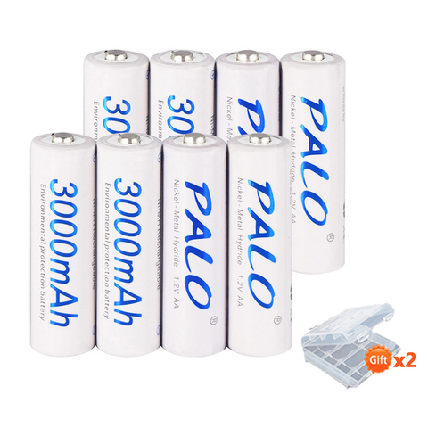 4-24 pièces piles AA 1.2V aa 3000mAh Ni-MH batterie Rechargeable pré-chargée 2A pour caméra haute capacité aa batterie ► Photo 1/6